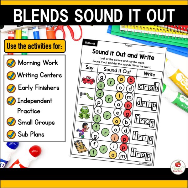 Blends Sound It Out Worksheets Packet - Image 3