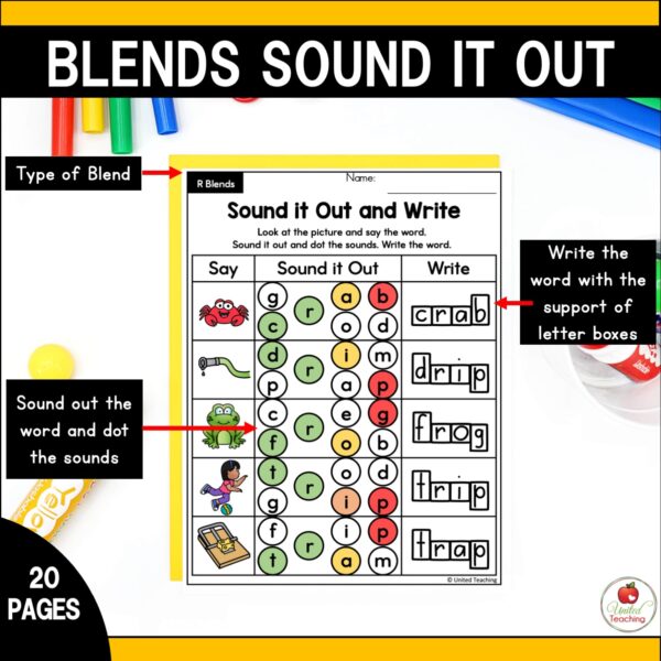 Blends Sound It Out Worksheets Packet - Image 5