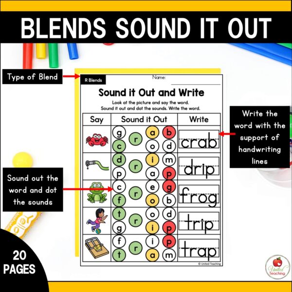 Blends Sound It Out Worksheets Packet - Image 6