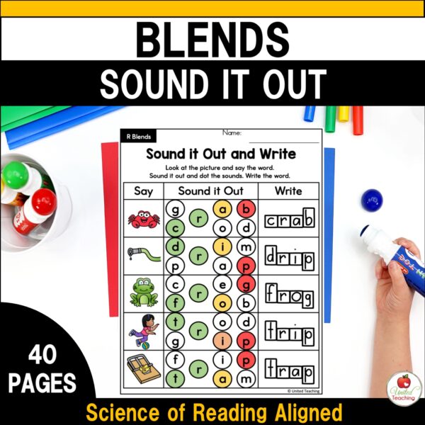 Blends Sound It Out Worksheets Packet Cover