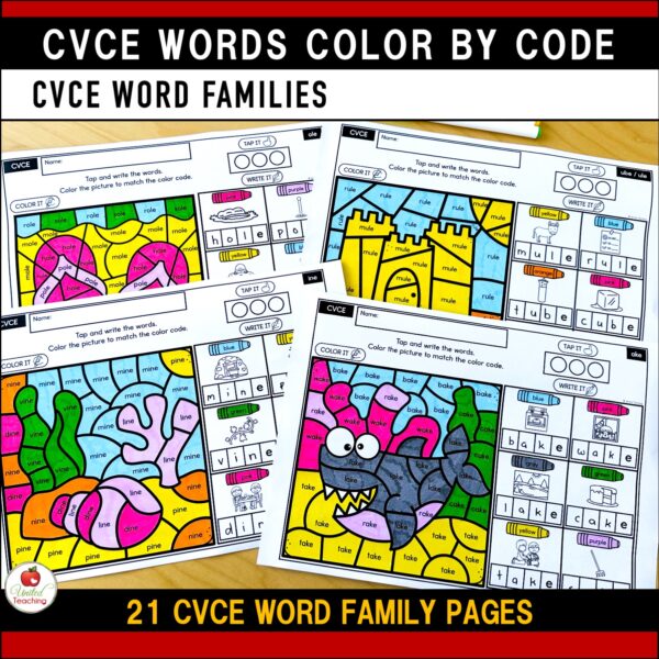 CVCE Words Color by Code Summer Worksheets Packet - Image 6