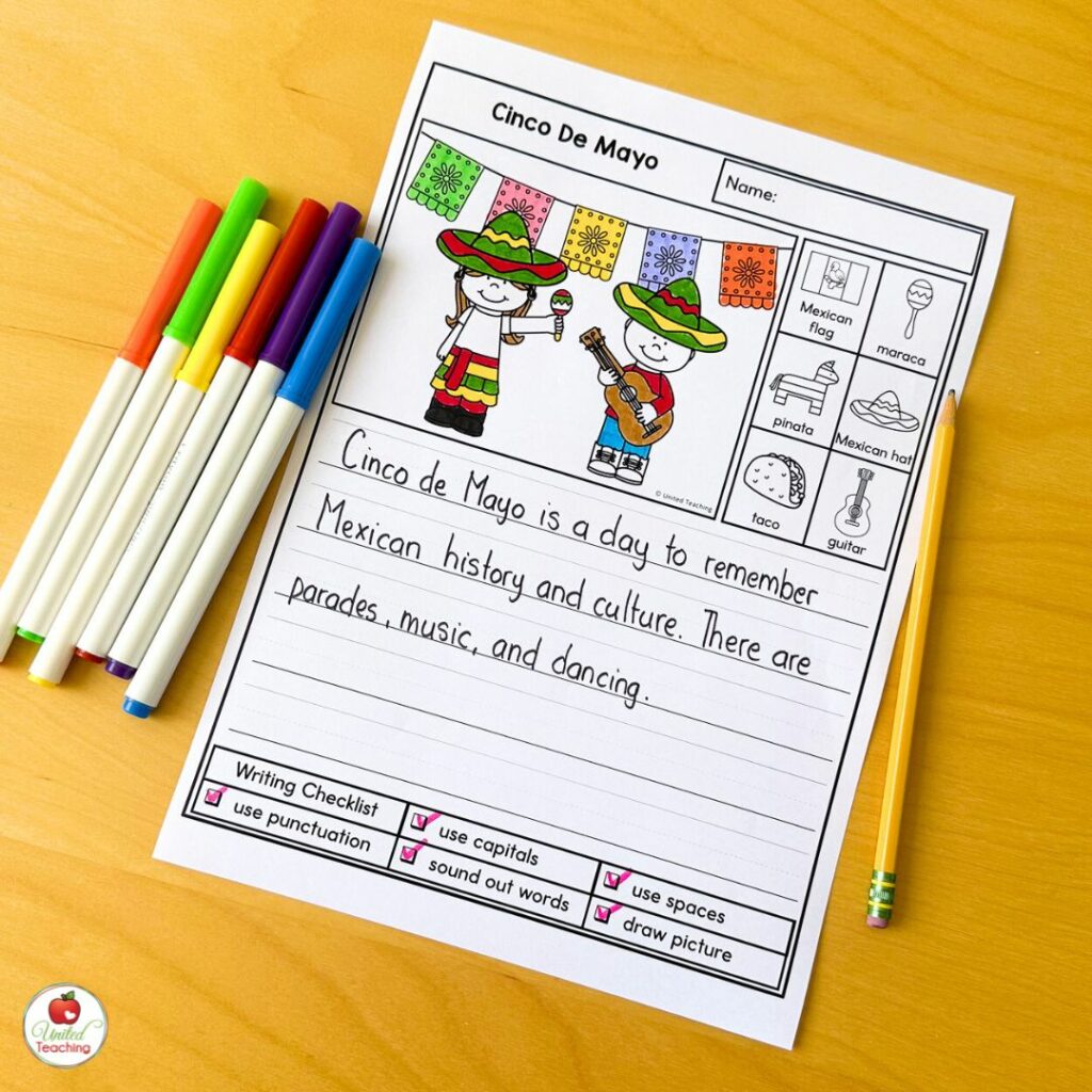 Cinco de Mayo writing prompt for kids