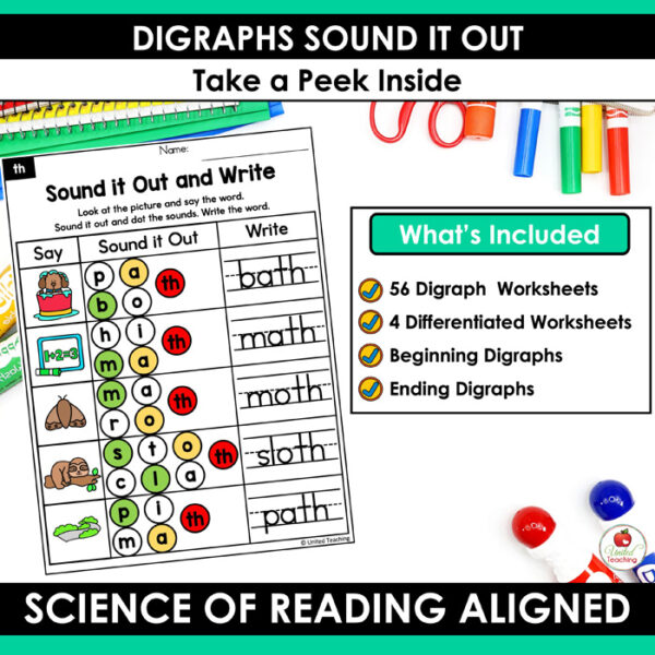 Digraphs Sound It Out Worksheets Packet - Image 2