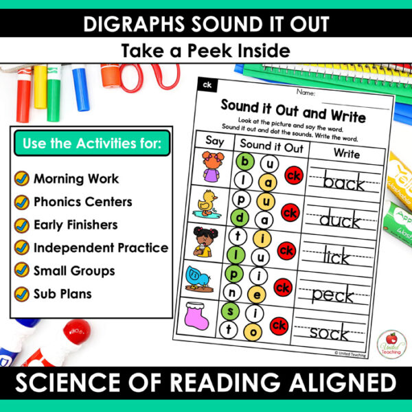 Digraphs Sound It Out Worksheets Packet - Image 3
