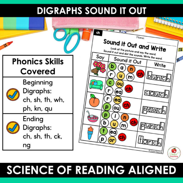 Digraphs Sound It Out Worksheets Packet - Image 5