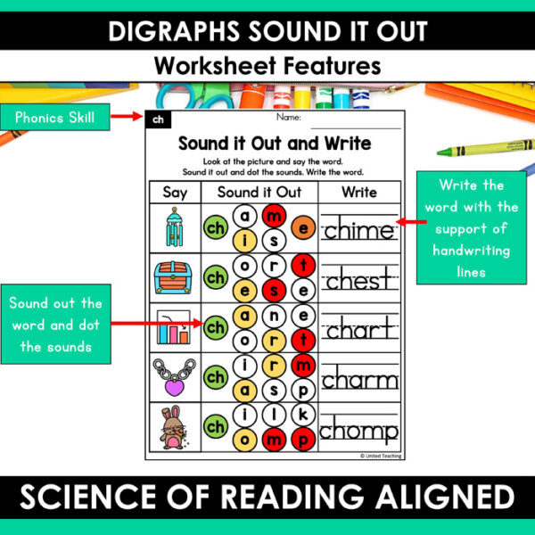 Digraphs Sound It Out Worksheets Packet - Image 7