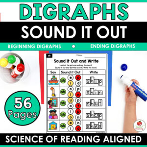 Digraphs Sound It Out Worksheets Packet Cover