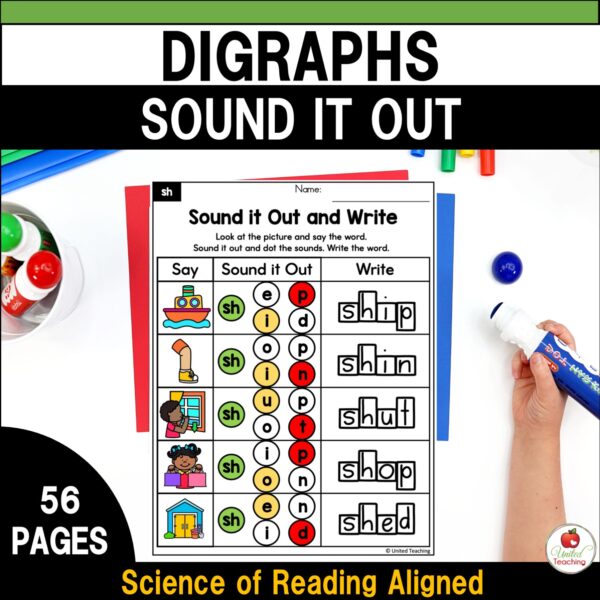 Digraphs Sound It Out Worksheets Packet Cover