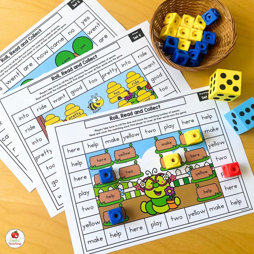 Read and Collect Spring Sight Word Games
