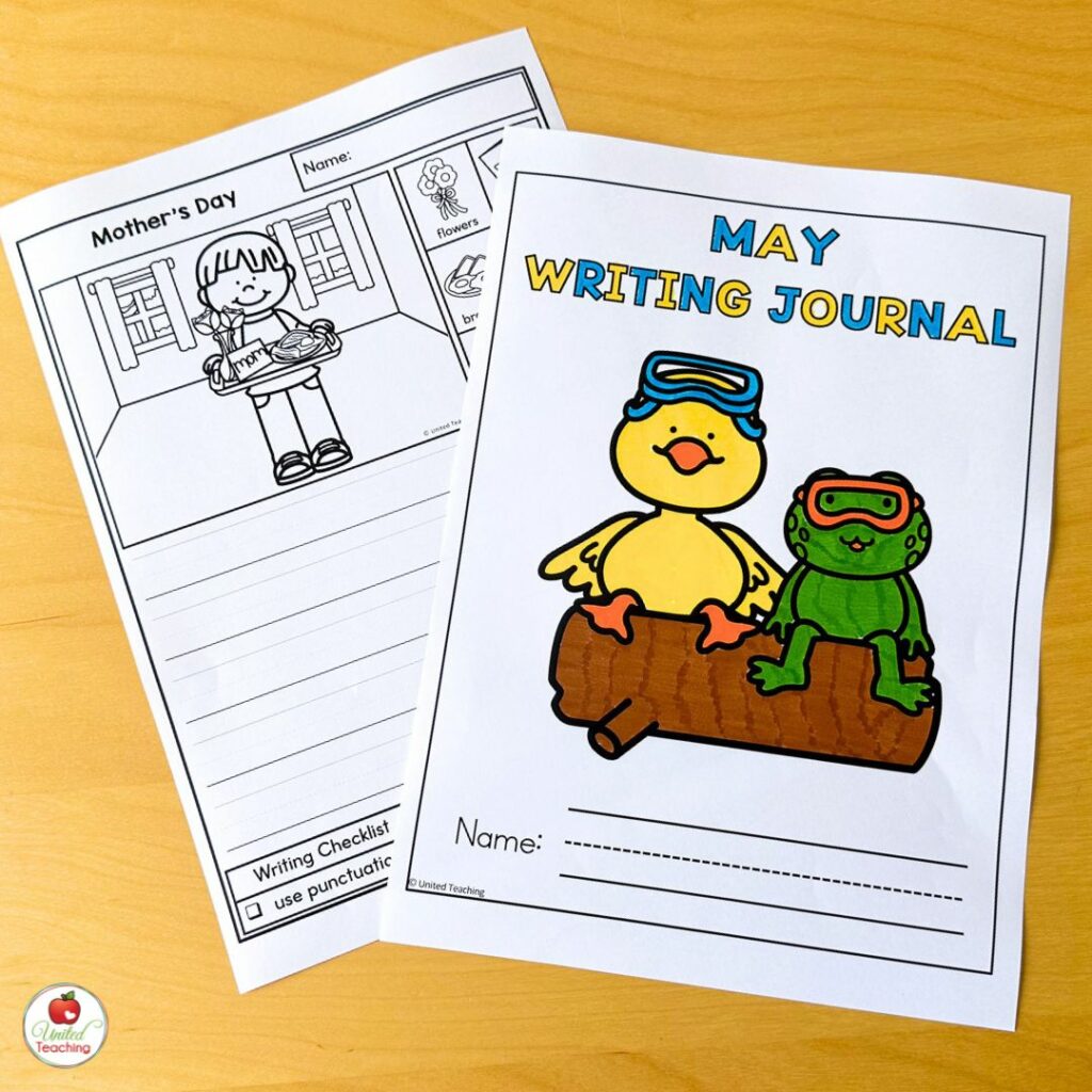 May Writing Journal Cover for Kids
