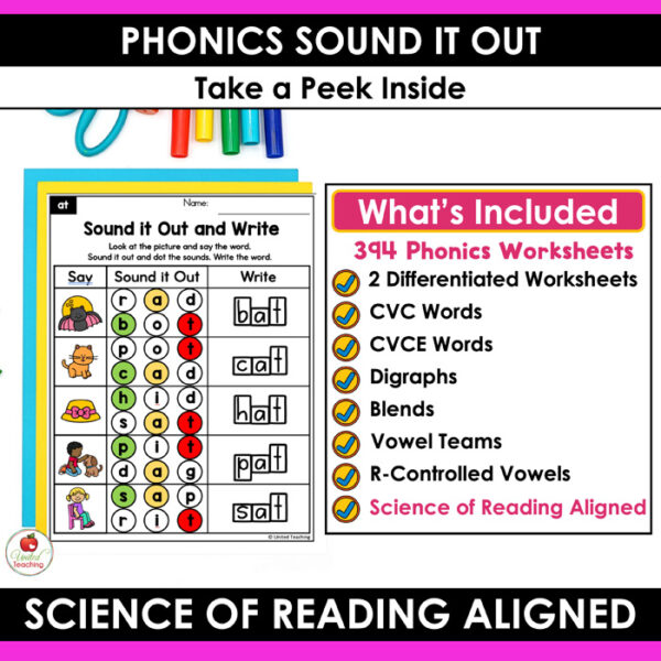 Phonics Sound It Out Worksheets Bundle - Image 2