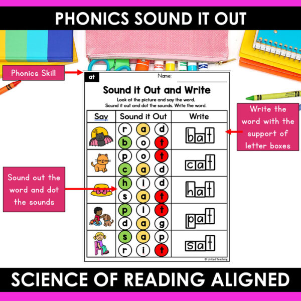 Phonics Sound It Out Worksheets Bundle - Image 8