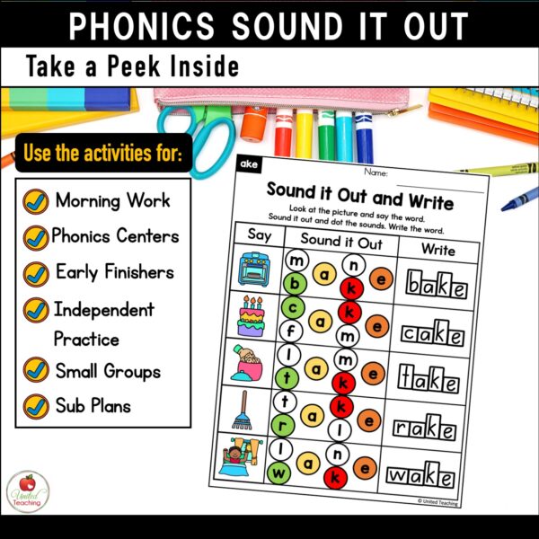 Phonics Sound It Out Worksheets Bundle - Image 3