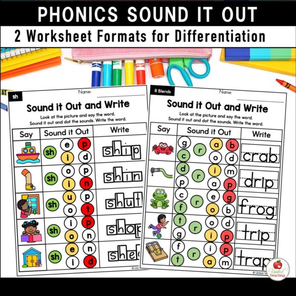 Phonics Sound It Out Worksheets Bundle - Image 4