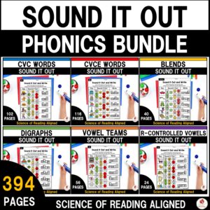 Phonics Sound It Out Worksheets Bundle Cover