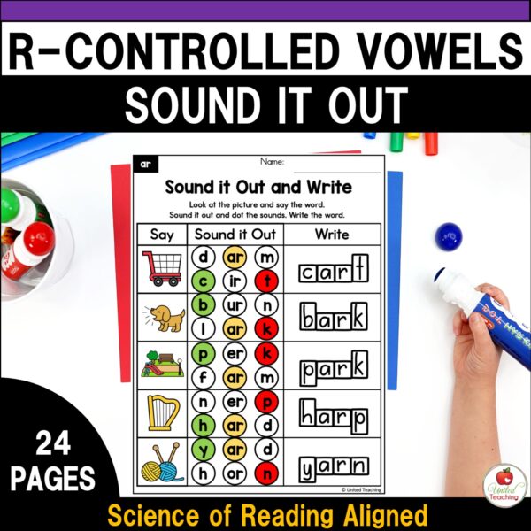 R-Controlled Vowels Sound It Out Worksheets Packet Cover