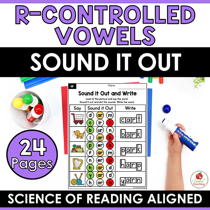 R-Controlled Vowels Sound It Out Worksheets Packet Cover