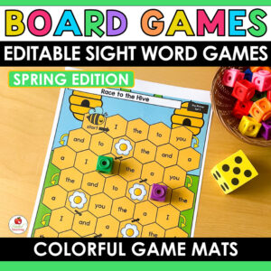 Spring Sight Word Game Boards Cover