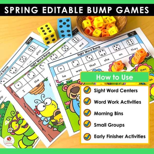 Spring Sight Word Bump Games - Image 3