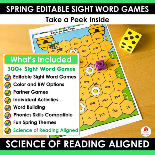 Spring Editable Sight Word Games Bundle - Image 2