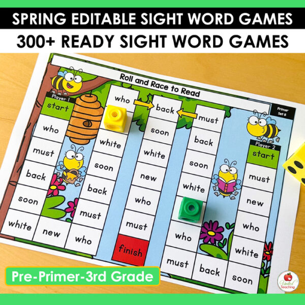 Spring Editable Sight Word Games Bundle - Image 5