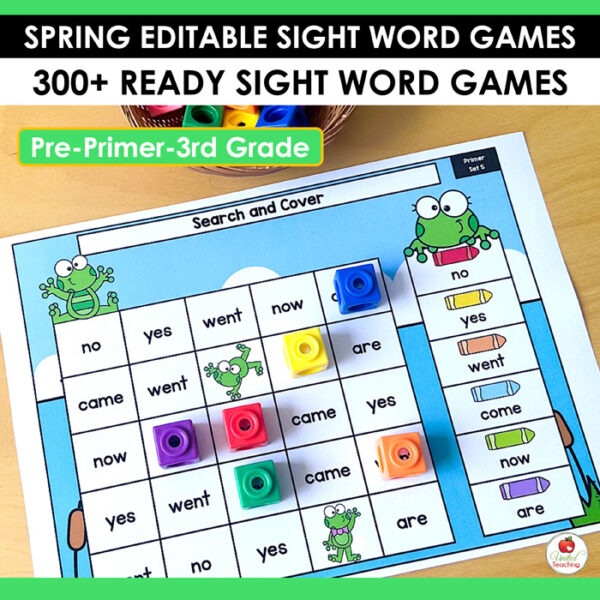 Spring Editable Sight Word Games Bundle - Image 6