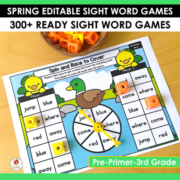 Spring Editable Sight Word Games Bundle - Image 8