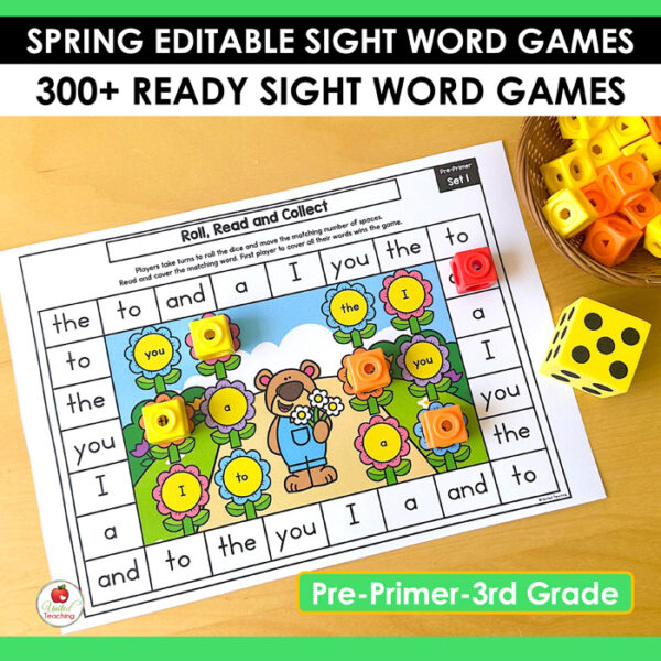 Spring Editable Sight Word Games Bundle - Image 10