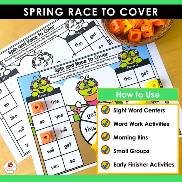 Spring Spin and Race to Cover Sight Word Games - Image 3