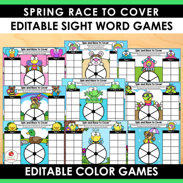 Spring Spin and Race to Cover Sight Word Games - Image 4