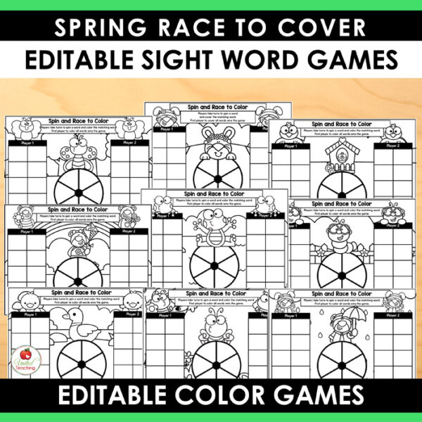Spring Spin and Race to Cover Sight Word Games - Image 5