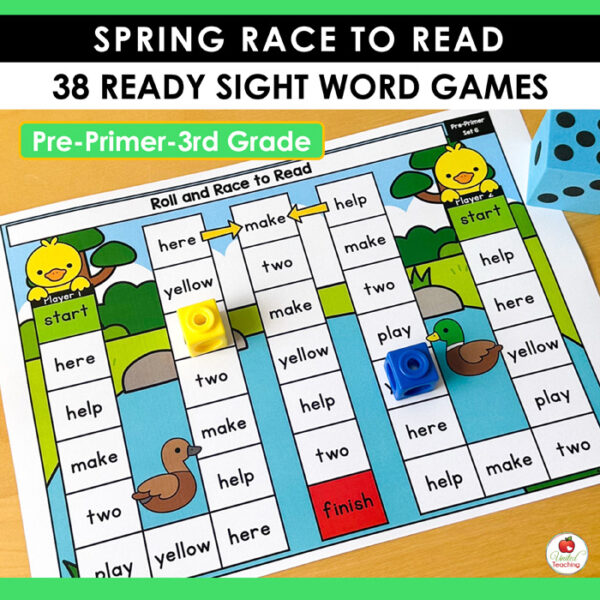 Spring Roll and Race to Read Sight Word Partner Games - Image 6