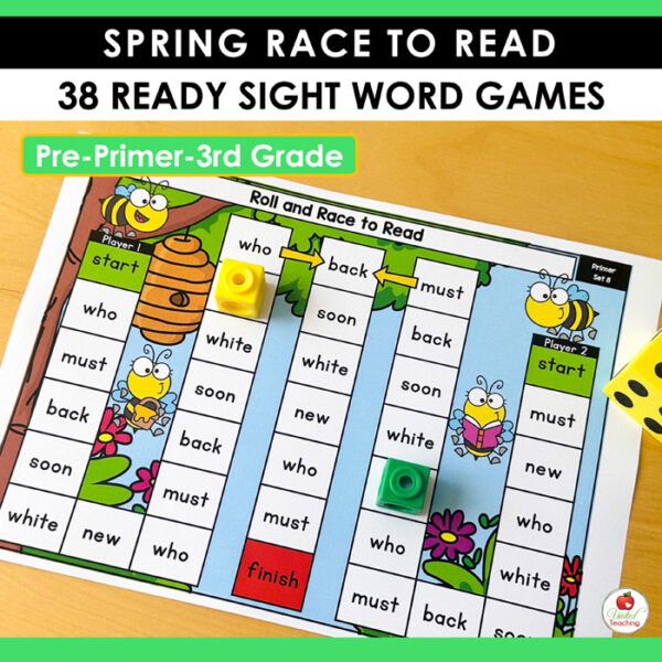 Spring Roll and Race to Read Sight Word Partner Games - Image 8