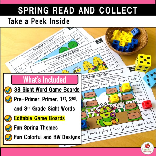 Spring Read and Collect Sight Word Games - Image 2
