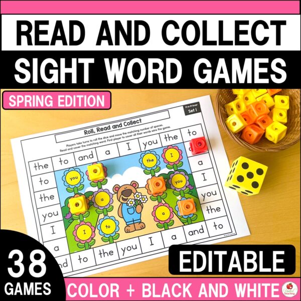 Spring Read and Collect Sight Word Games Cover