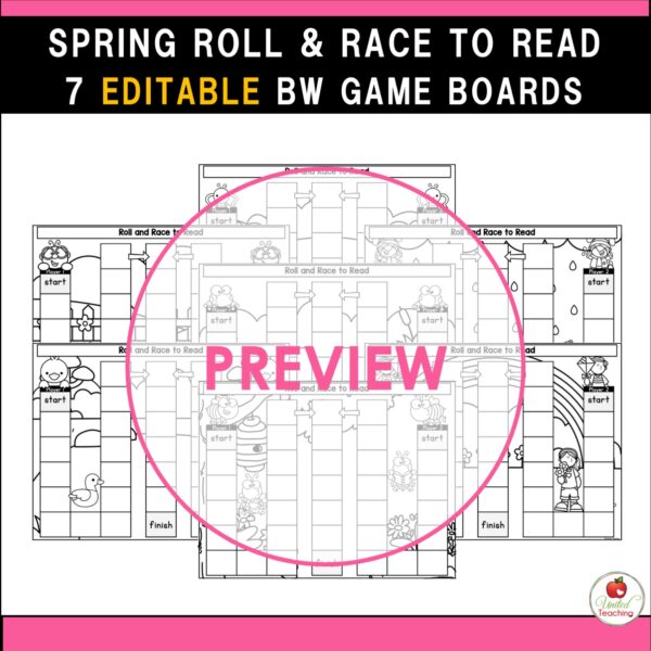 Spring Roll and Race to Read Sight Word Partner Games - Image 5