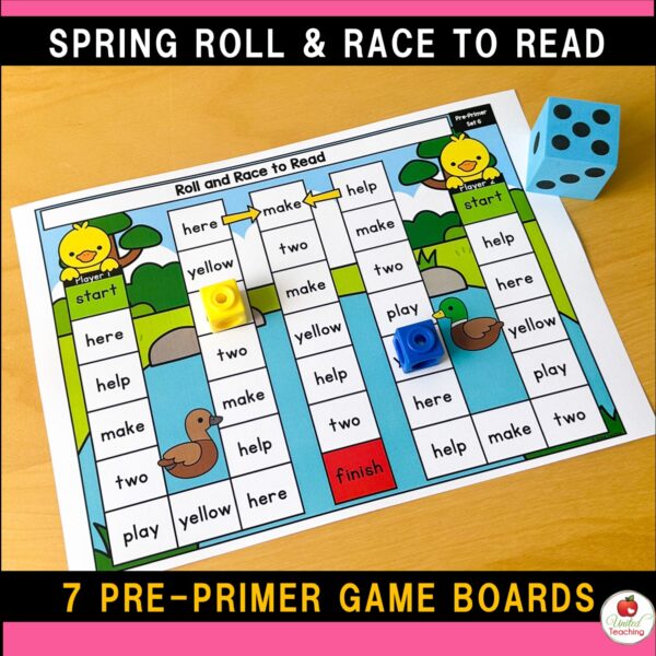 Spring Roll and Race to Read Sight Word Partner Games - Image 6