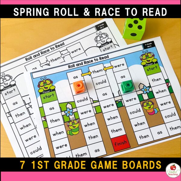 Spring Roll and Race to Read Sight Word Partner Games - Image 8