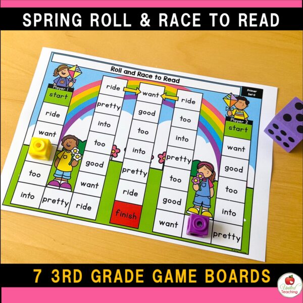 Spring Roll and Race to Read Sight Word Partner Games - Image 10