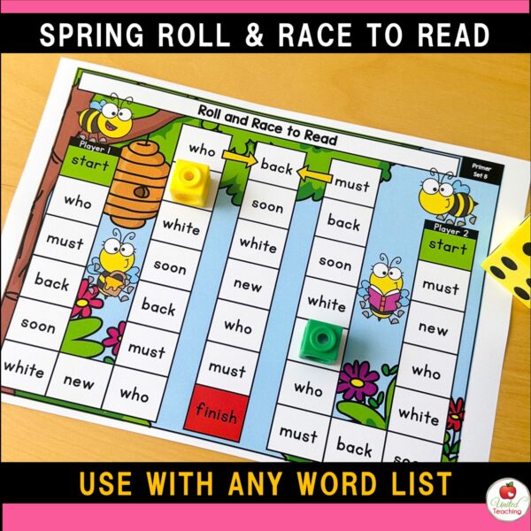 Spring Roll and Race to Read Sight Word Partner Games - Image 11