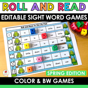 Spring Roll and Read Sight Word Games Cover