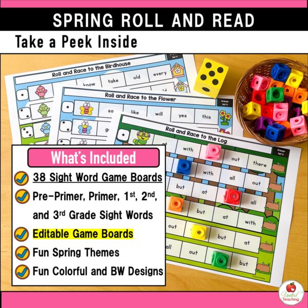 Spring Roll and Read Sight Word Games - Image 2