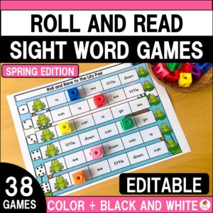 Spring Roll and Read Sight Word Games Cover