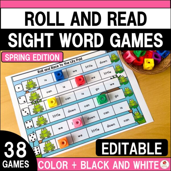 Spring Roll and Read Sight Word Games Cover