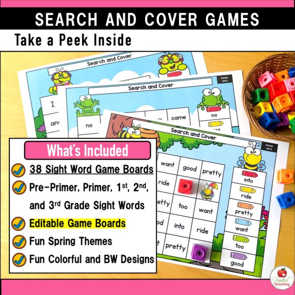 Spring Search and Cover Sight Word Games - Image 2