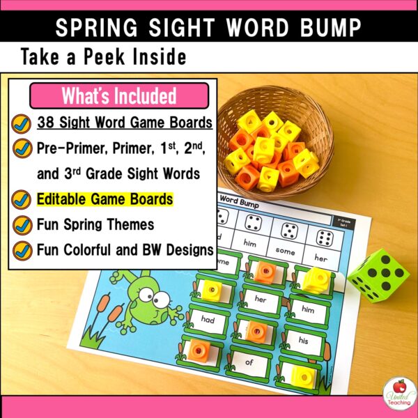 Spring Sight Word Bump Games - Image 2