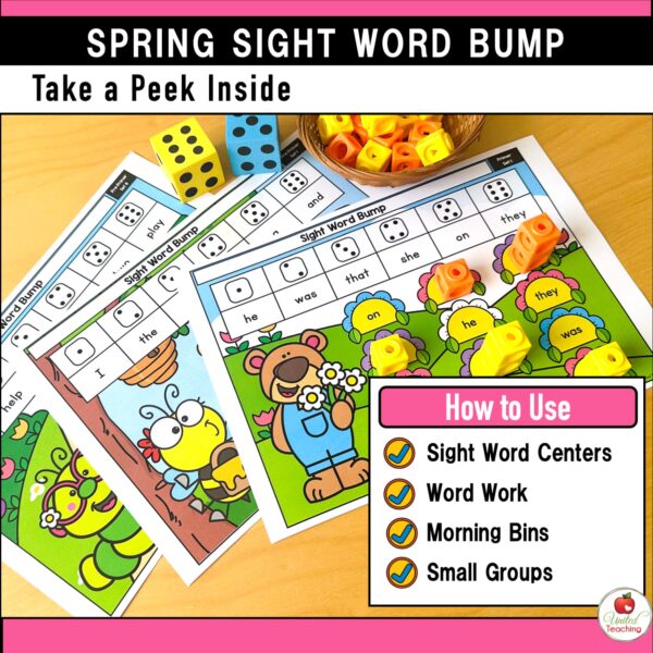 Spring Sight Word Bump Games - Image 3