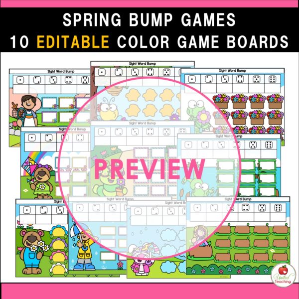 Spring Sight Word Bump Games - Image 4