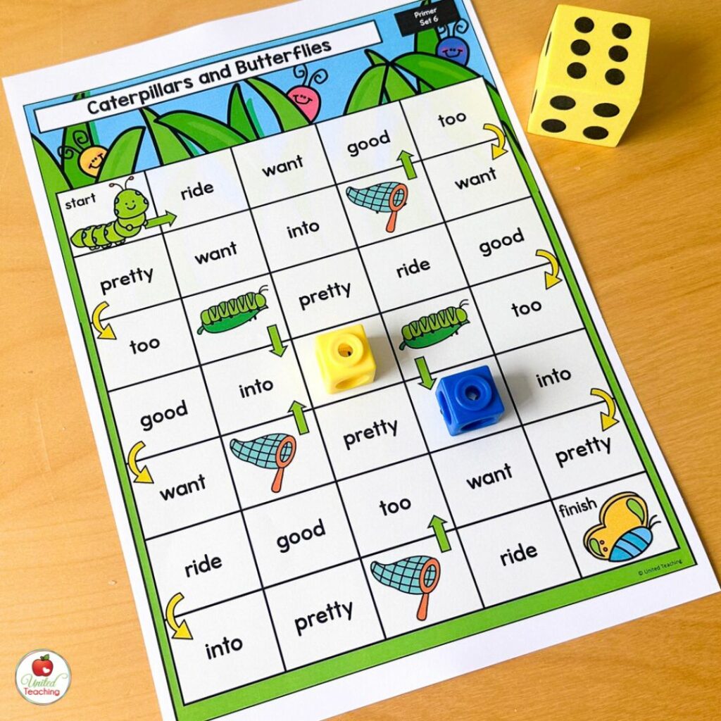 Spring Sight Word Board Game