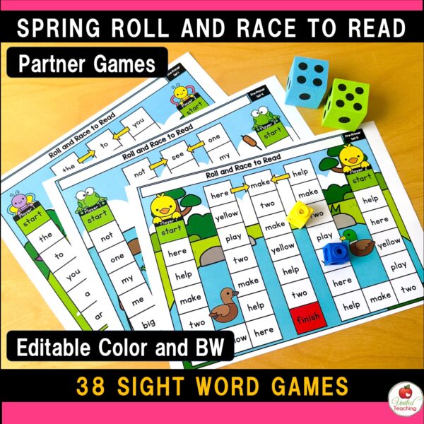 Spring Editable Sight Word Games Bundle - Image 5